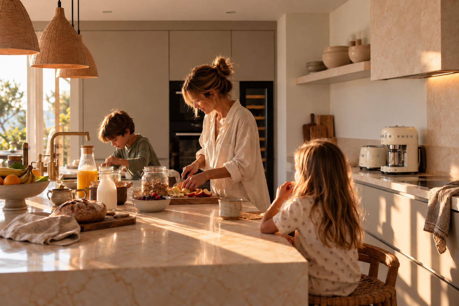 Desayunos sin prisa, comidas improvisadas y una casa pensada para compartirla con los tuyos.