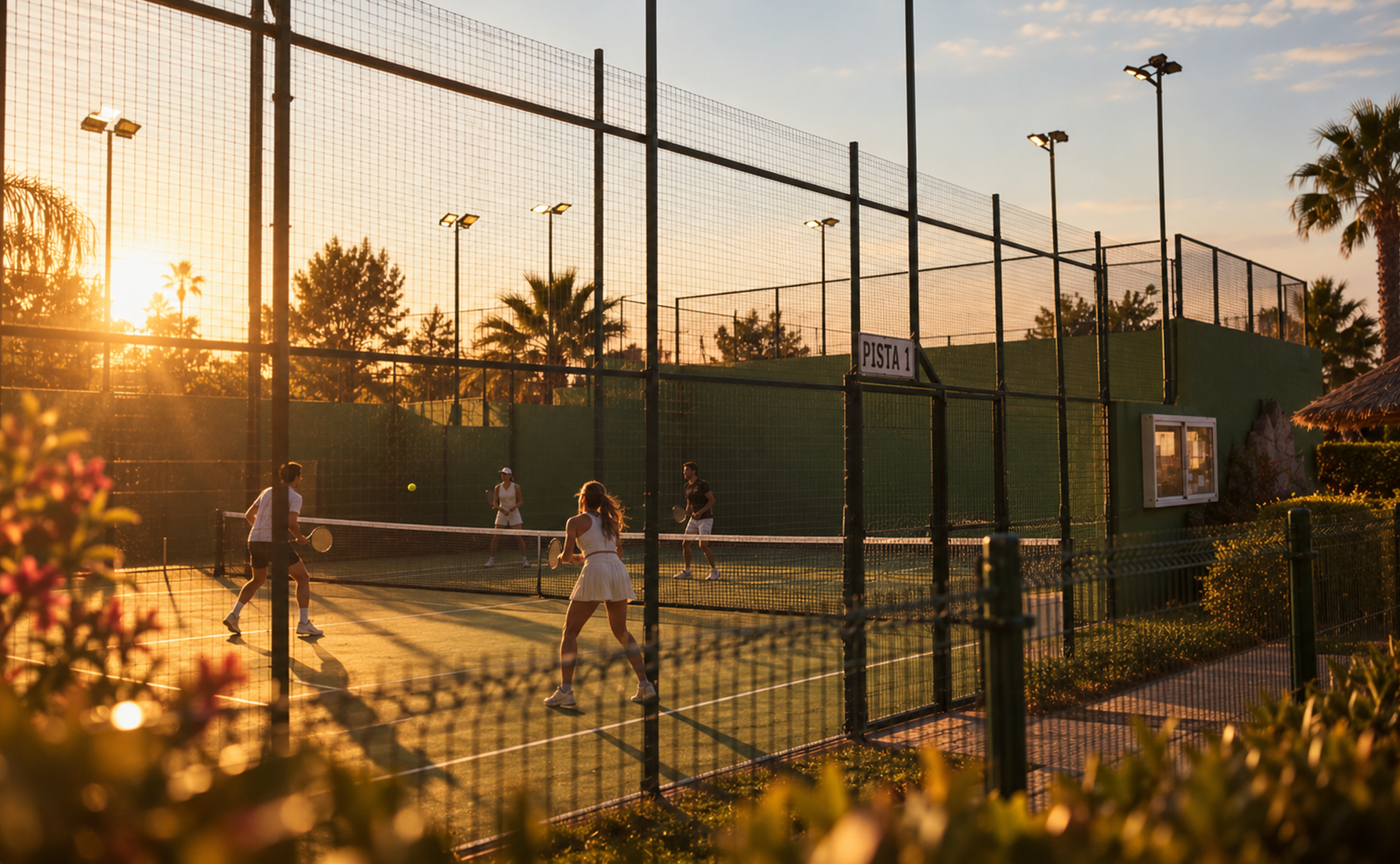 Un partido al atardecer, un baño después, una copa en la terraza.