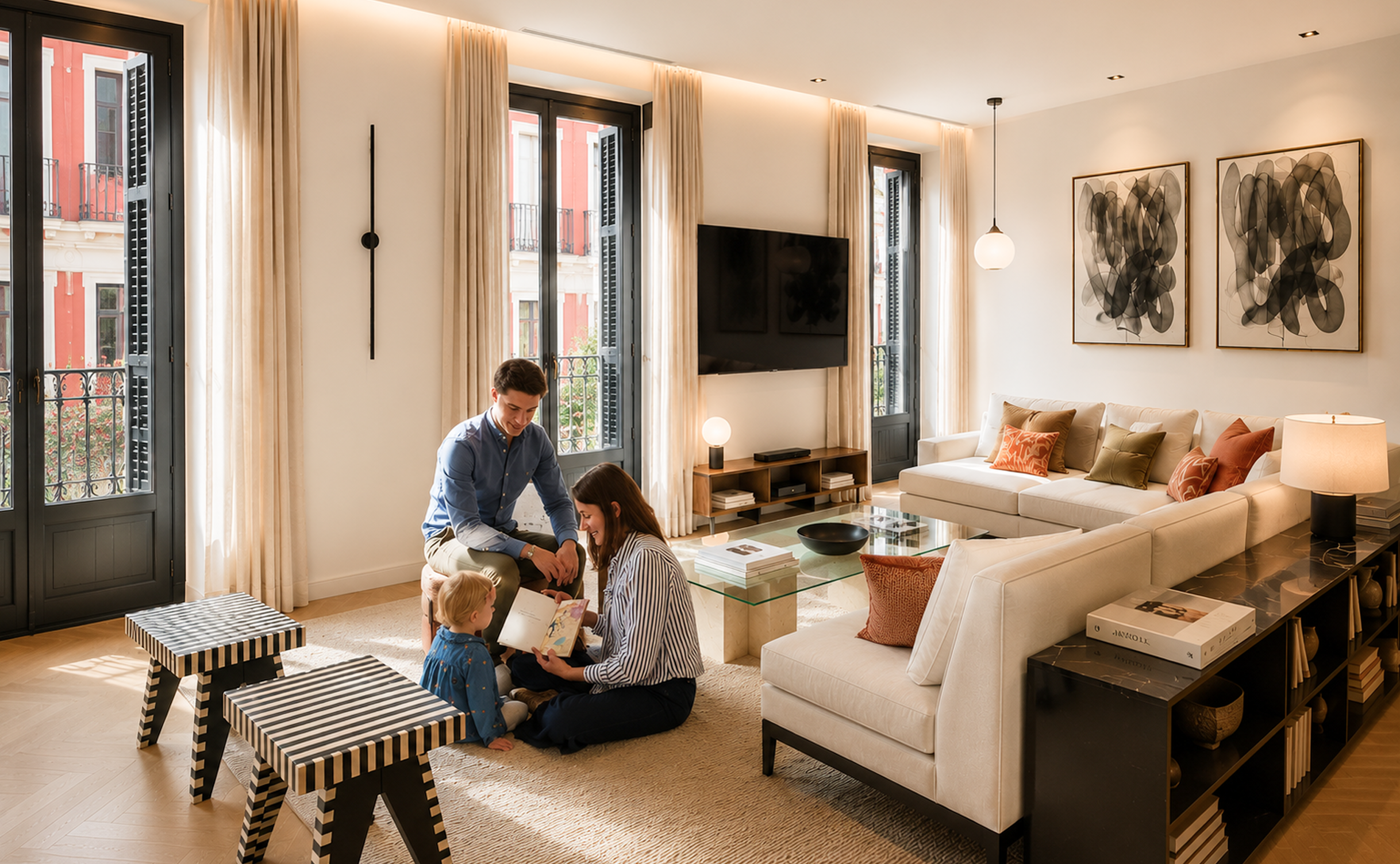 Un salón amplio, luminoso y hecho para vivirlo en familia.