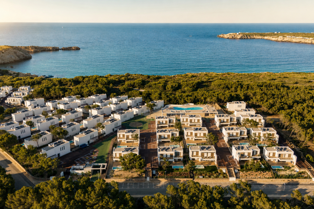 Una casa entre el pinar y el Mediterráneo.